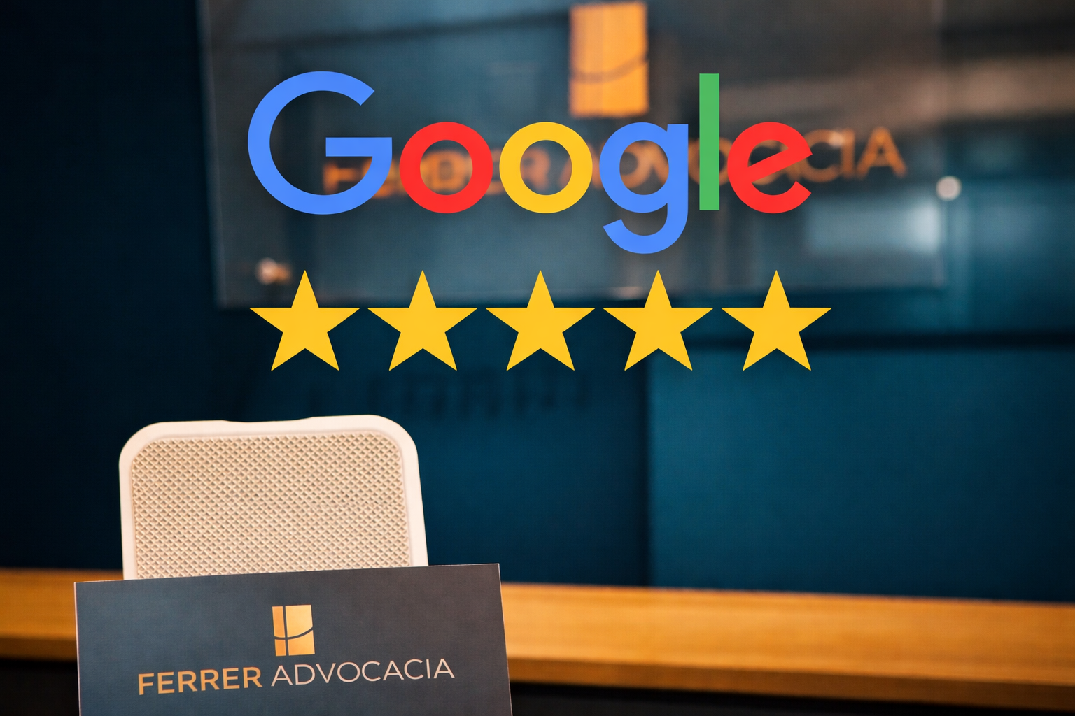 Avaliações 5 estrelas no Google - Ferrer Advocacia